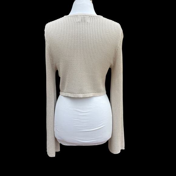 DISSH Ophelia Stone Long Bell Sleeve Crop Knit Top - Size Small - Picture 4 of 16